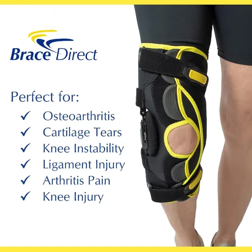 Vista 2 de KOAlign OA Unloader - Rodillera suave para dolor de rodilla, para el estilo de vida activo, osteoartritis medial o lateral, reducción de carga