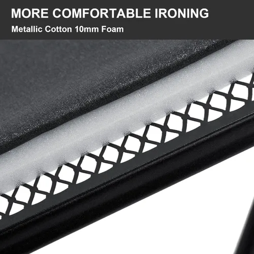 Vista 7 de Duwee Tabla de planchar pequeña de 13 x 35 pulgadas con cubierta resistente al calor, tabla de planchar compacta plegable, ligera, fácil de Negro