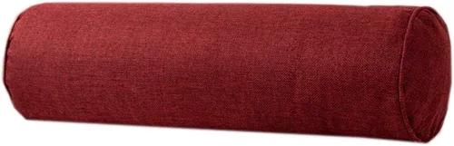Vista 9 de Almohada larga de algodón y lino para el hogar, almohada redonda decorativa para el cuello cervical, almohada cilíndrica redonda para rodilla Beige