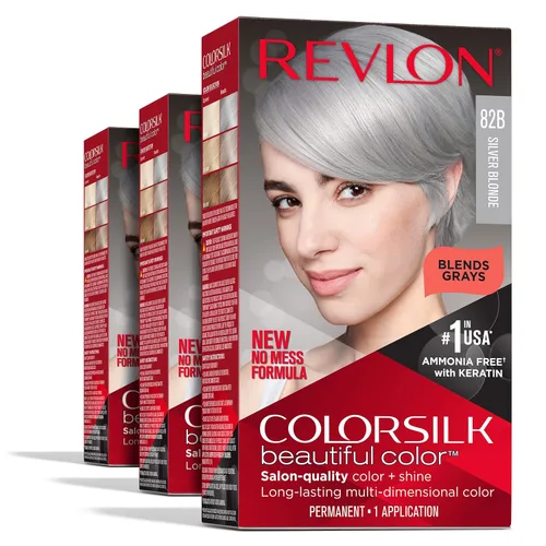 Vista 4 de Revlon Colorsilk Beautiful Color - Tinte permanente para el cabello, versión antigua, rubio sol ultra claro 03 (paquete de 3)