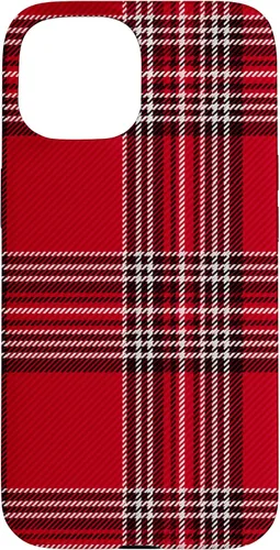 Vista 6 de Funda con diseño de Navidad a cuadros rojos para iPhone 13 Pro Max