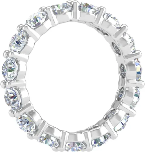 Vista 2 de FINEROCK Anillo de boda de eternidad con diamantes de 5 quilates en oro de 14 quilates, certificado IGI (colección de valor)