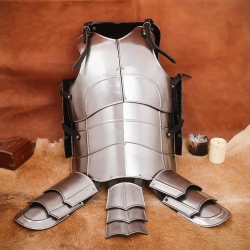 Vista 5 de Lord Of Battles Armadura de fantasía medieval Correas de cuero genuino Armadura de torso Knight Fantasy Recreation LARP Cosplay
