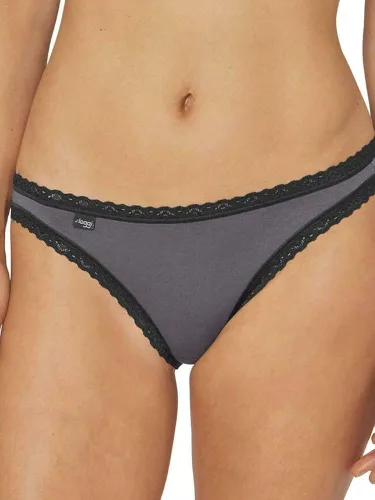 Vista 2 de Sloggi Tanga - Bragas de fin de semana 247, paquete de 3 unidades, 95% algodón, multipack de lencería, negro, (Black Combination)