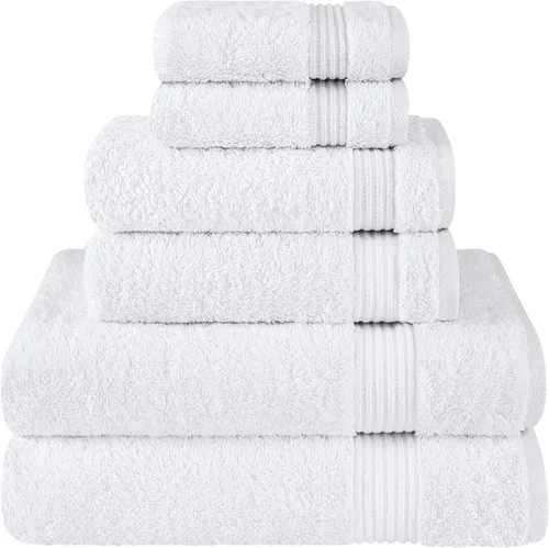 Vista 30 de Cotton Paradise Juego de 2 toallas turcas de 100 % algodón, suaves, absorbentes, de secado rápido, juego de 2 toallas de baño de 35 x 70 pulgadas