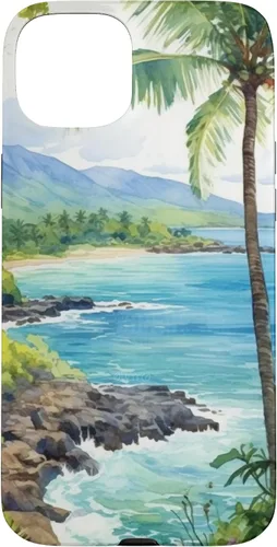 Vista 9 de Tropical Hawaii Forest Beach Ocean Art Aesthetic Case for iPhone 16