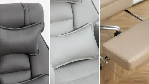 Vista 4 de Silla ejecutiva de oficina, silla de oficina para juegos de computadora, respaldo alto, silla de escritorio ajustable para el hogar, silla giratoria