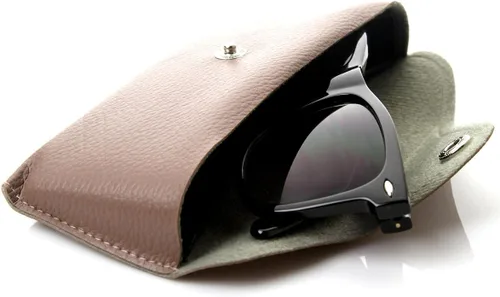 Vista 2 de zeroUV Funda protectora de vinilo retro para gafas de sol con cierre a presión