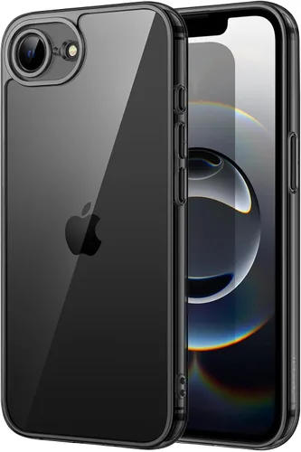 Vista 15 de JETech Funda para iPhone 16, antiamarilleo, color negro Shockproof Protection, Scratch Resistant Hard PC Back, Durable Transparent TPU Bumper