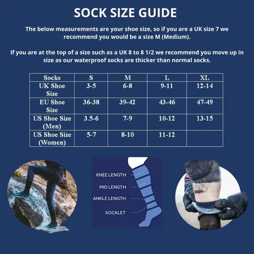 Vista 5 de SEALSKINZ unisex Waterproof Cold Weather Knee Length Sock