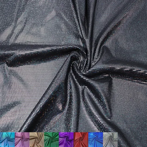 Vista 12 de The Yard - Tela de discoteca con holograma iridiscente de poliéster y elastano de 60 pulgadas de ancho, para decoración del hogar, accesorios Fucsia
