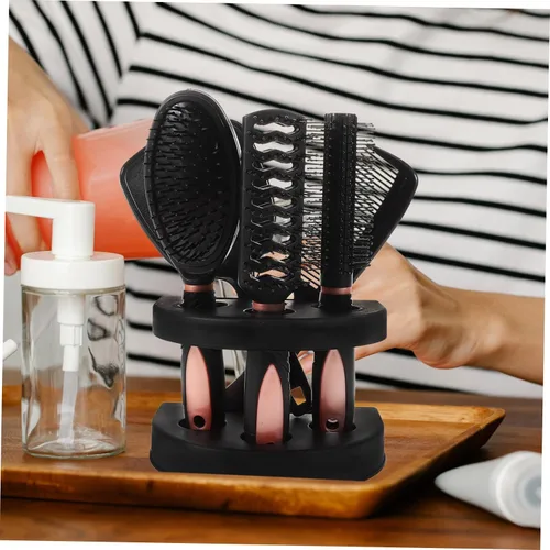 Vista 6 de FRCOLOR Juego de 5 peines de pelo con espejo, juego de 5 herramientas de peinado para cabello rizado, cepillo para cabello rizado, peine de masaje