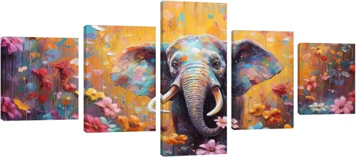 Vista 86 de 5 piezas de pintura sobre lienzo ardiente de fénix dibujado en estilo heráldico fuego fénix arte de pared vintage impresiones obras de arte arte