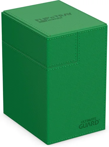 Vista 14 de Estuche Ultimate Guard Flip'n'Tray 100+, para 100 cartas con fundas dobles de TCG + bandeja para dados, negro, cierre magnético independiente