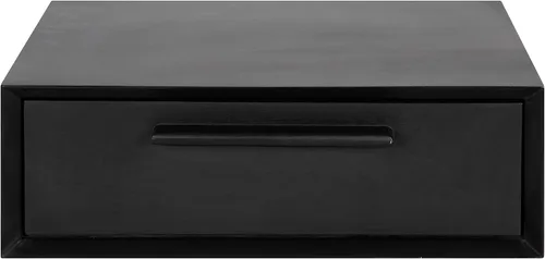Vista 5 de Kate and Laurel McCutcheon - Estante flotante de madera para almacenamiento, 18 x 12 x 6 pulgadas, color negro; mesita de noche flotante decorativa