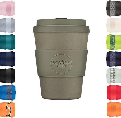 Vista 15 de Ecoffee Cup Taza de café reutilizable de 12 onzas (11.8 fl oz) – Taza de viaje a base de plantas PLA con tapa de silicona, sin melamina y apta