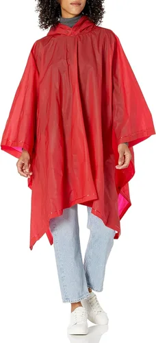 Vista 9 de Totes Adult Packable Lightweight Hooded Rain Poncho Transparente