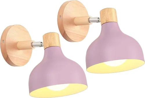 Vista 11 de Scandinavian Retro Dimmable E27 Wall Lamp for Bedroom Living Room Hallway Kitchen Indoor Lighting(Amarillo,1 Pieza)