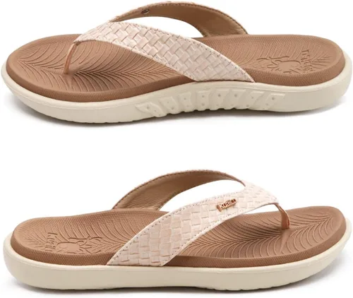 Vista 8 de KuaiLu - Sandalias para mujer, cómodas, buenas para fascitis plantar, buen soporte del arco, estilo pata de gallo, para interior o exterior en verano