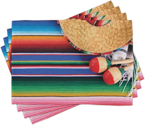 Vista 14 de Lunarable Juego de 4 manteles individuales color borgoña, borde de copo de nieve adornado con motivos antiguos, inspiración de invierno y Navidad