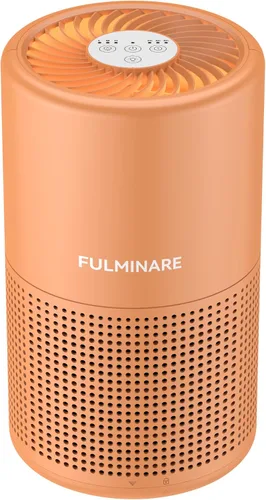 Vista 16 de FULMINARE Purificadores de aire para el hogar dormitorio H13 HEPA purificador de aire, 3 velocidades, temporizador, 24 dB, pequeño mini purificador