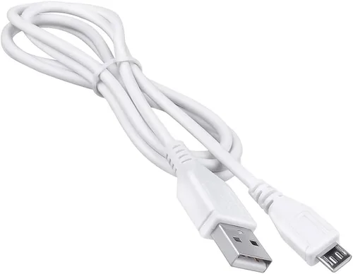 Vista 2 de Cable de datos micro USB blanco de 5 pies compatible con 8 CHUWI V80 Android 4.0 Dual Core Amlogic-8726 MX Tablet PC
