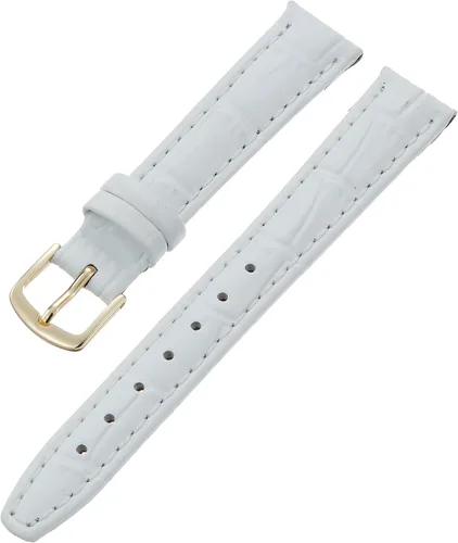 Vista 18 de Hadley-Roma Women's Alligator Grain Leather WatchStrap Negro