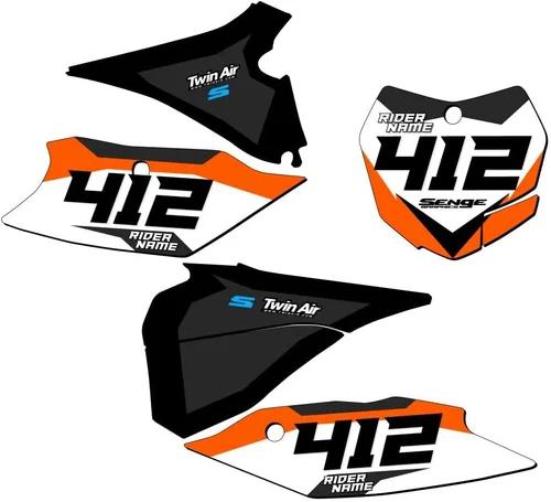 Vista 5 de 2008-2010 XCF SG63 Custom MX matrículas Senge Graphics Kit compatible con KTM