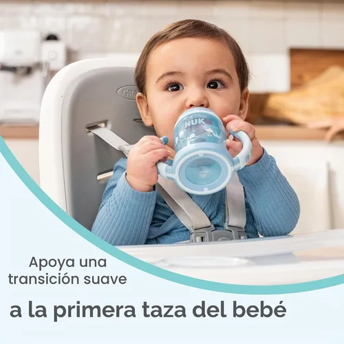 Vista 3 de Tetina de repuesto de silicona NUK para tazas NUK seleccionadas, a prueba de derrames, tetina suave, apta para lavavajillas, sin BPA, transparente