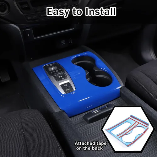 Vista 5 de Cubierta del panel de la palanca de cambios para Honda Pilot 2016-2022/Ridgeline 2020-2023/Passport 2019-2023, accesorios de plástico ABS para Azul