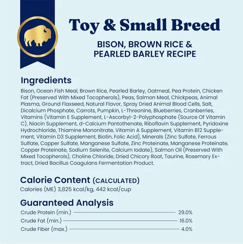 Vista 10 de Solid Gold Toy & Small Breed Dog Food Dry Small Bites - Alimento para perros de grano entero de bisonte - Croquetas saludables para perros con alta