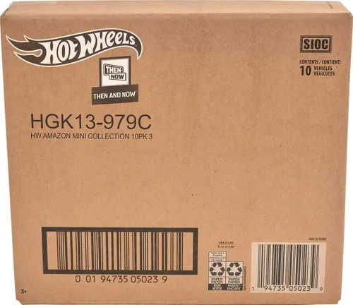 Vista 6 de Hot Wheels Paquete de 10 autos o camiones de juguete, juego de 10 vehículos a escala 1:64 para niños y coleccionistas (los estilos pueden variar)