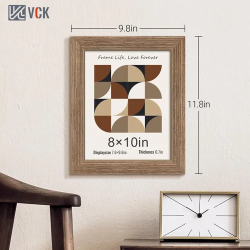 Vista 231 de VCK Marcos para póster de madera maciza de 22.375 x 34 pulgadas, marco de fotos A1 negro con montaje en pared, paquete de 3