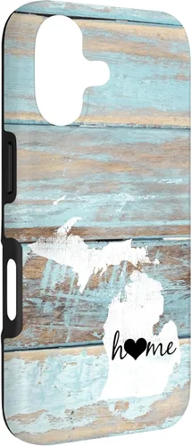 Vista 3 de Michigan Rustic Home Pride US State Distressed Look Case for iPhone 17