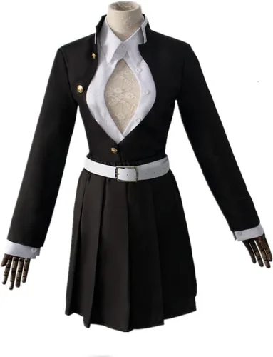 Vista 3 de Anime Mitsuri Cosplay Costume Kanroji Kimono Suit Halloween Party Outfits With Wig
