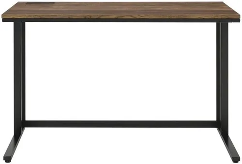 Vista 5 de Acme Tyrese Escritorio rectangular de madera con puerto USB en nogal y negro