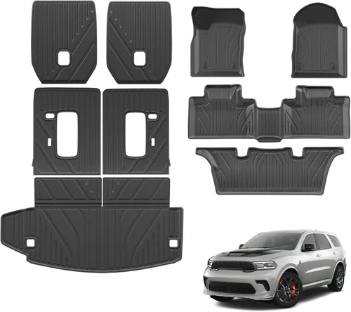 Vista 9 de Floor Mats Set (7 PCS) for 2016-2025 2026 Dodge Durango 7-Seater