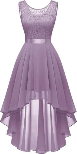 Vista 40 de BeryLove Vestido de cóctel de encaje formal para mujer, fiesta de invitada Negro