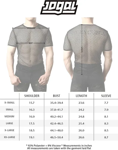 Vista 7 de JOGAL Camiseta de malla ajustada de manga corta para hombre