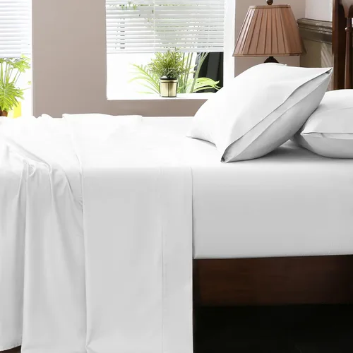 Vista 24 de Sábanas de algodón egipcio tamaño matrimonial de 1000 hilos, tejido satinado, suave, transpirable, bolsillo profundo de 16 pulgadas, 4 piezas