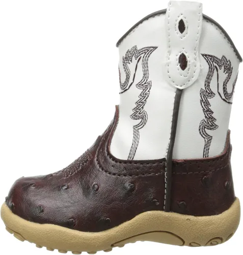 Vista 8 de Roper Cowbaby Ostrich Western Boot (bebéniño), Marrón