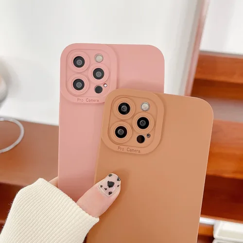 Vista 2 de DEFBSC Compatible con iPhone 12 Pro, funda de silicona líquida, funda protectora para cámara, protección de cuerpo completo de goma de gel, cubierta