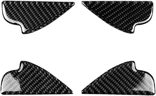 Vista 3 de Riloer 4 piezas para manija interior de puerta, cubierta de fibra de carbono, compatible con Mazda 3, 6, CX-3, CX-5, 2014-2018
