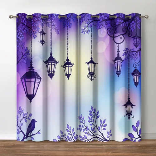 Vista 40 de Jekeno Cortinas opacas con palmeras oceánicas, playa, cielo, sol, decoración de paisaje marino para dormitorio, sala de estar, cortinas de ventana