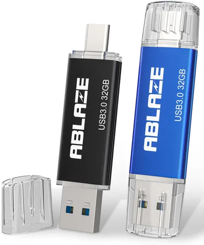Vista 8 de ABLAZE 16GB Unidad Flash USB Tipo C 10 Pack, Memoria Stick Thumb Drive Dual USB 2.0+USB C Compatible con iPhone 16/15, Smartphone Android