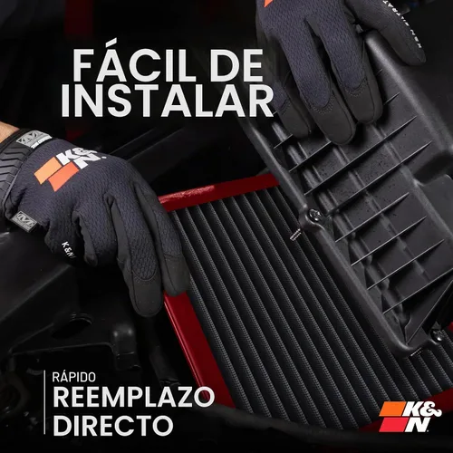 Vista 8 de K&N Filtro de aire de motor de vida útil Dryflow: sintético seco, lavable, filtro de repuesto: compatible con camiones y SUV V8 Ford/Lincoln