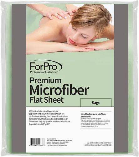 Vista 11 de ForPro Professional Collection Sábana encimera de microfibra de alta calidad para mesas de masaje, ultraligera, resistente a las manchas y a