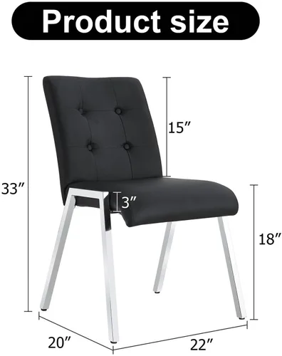 Vista 11 de Juego de 2 sillas de comedor de metal, sillas de comedor grises, respaldo alto sin brazos con patas de metal galvanizado y asientos de poliuretano