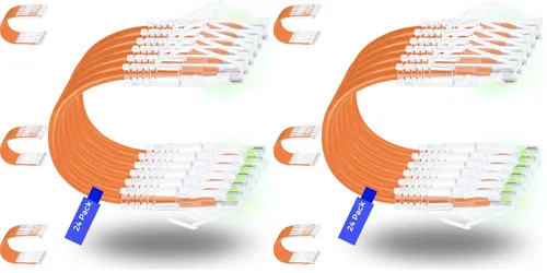 Vista 22 de Rapink Patch Cables Cat6/ Cat6a - Cable de conexión Ethernet Cat6 / Cat6a, compatible con 10G, cable de conexión Cat 6 sin enganches para panel