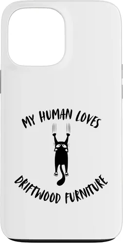 Vista 23 de iPhone 16 My Human Loves Driftwood Furniture - Cat Parent Hobby Lover Case